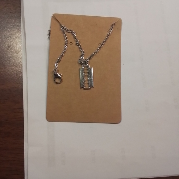 Razor Blade Charm Necklace - Picture 1 of 3